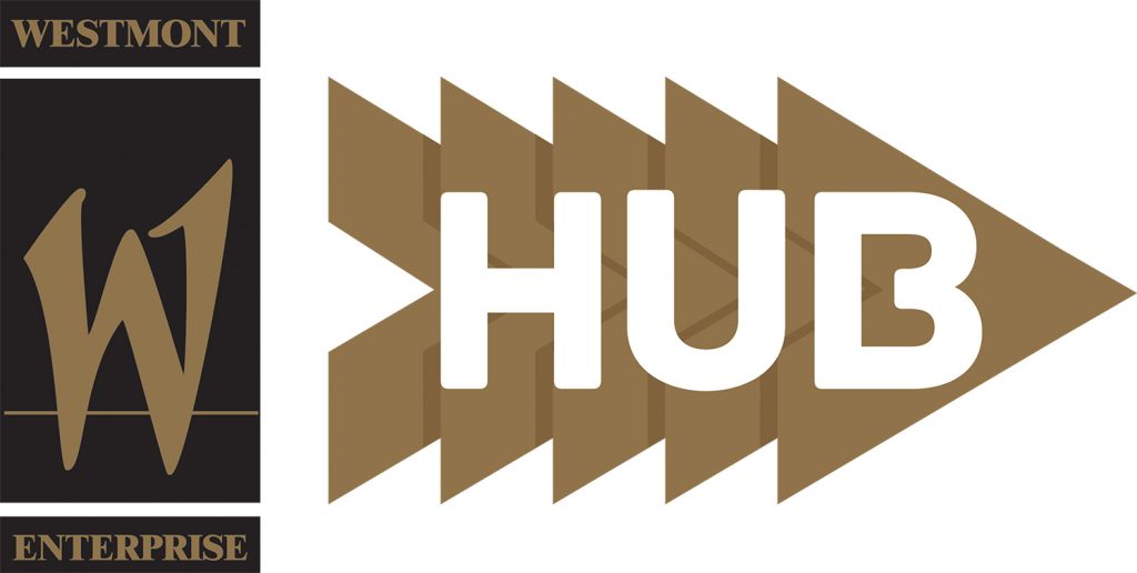 The logo for westmont hub enterprise.