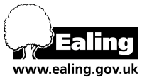 The logo for ealing gov uk.