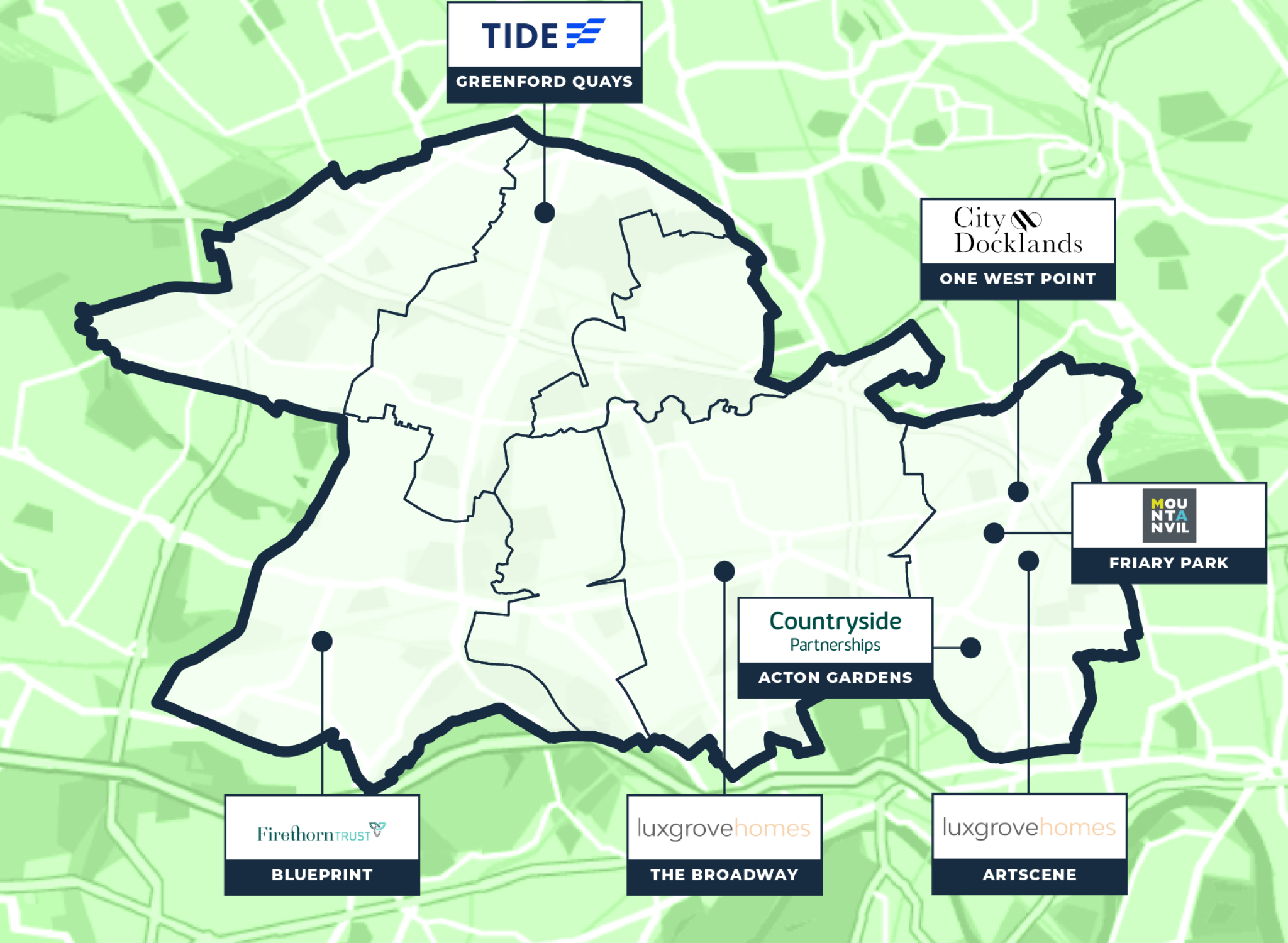 A map showing the location of a property in london.